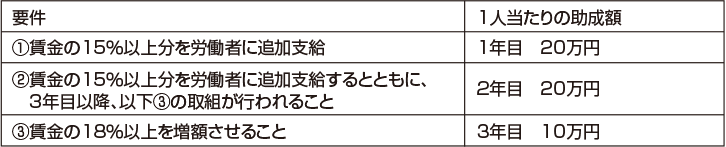 手当等支給メニュー（手当等により収入を増加させる場合）