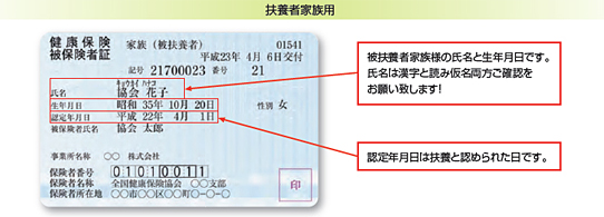 扶養者家族用