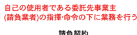 自己の使用者である委託先事業主(請負業者)の指揮･命令の下に業務を行う