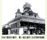 日本で最初の銀行　第一国立銀行(渋沢資料館蔵)