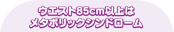 ウエスト85cm以上はメタボリックシンドローム